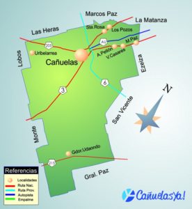Mapa Cañuelas