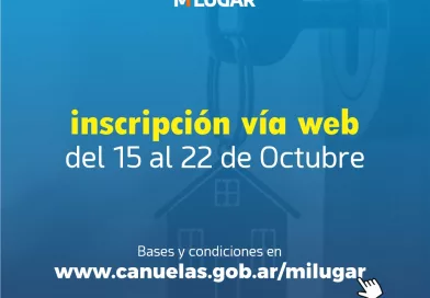 NUEVO SORTEO DE LOTES – PROGRAMA “CAÑUELAS MI LUGAR”