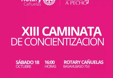 Cañuelas se moviliza por la salud: el Rotary convoca a la XIII caminata “Tomátelo a Pecho”.