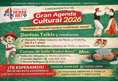 El Centro Vasco Denak Bat arranca 2026 con una agenda cultural a pleno
