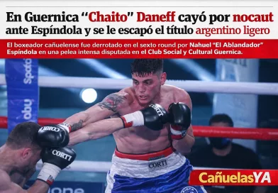 “Chaito” Daneff cayó por nocaut ante Espíndola y se le escapó el título argentino ligero.