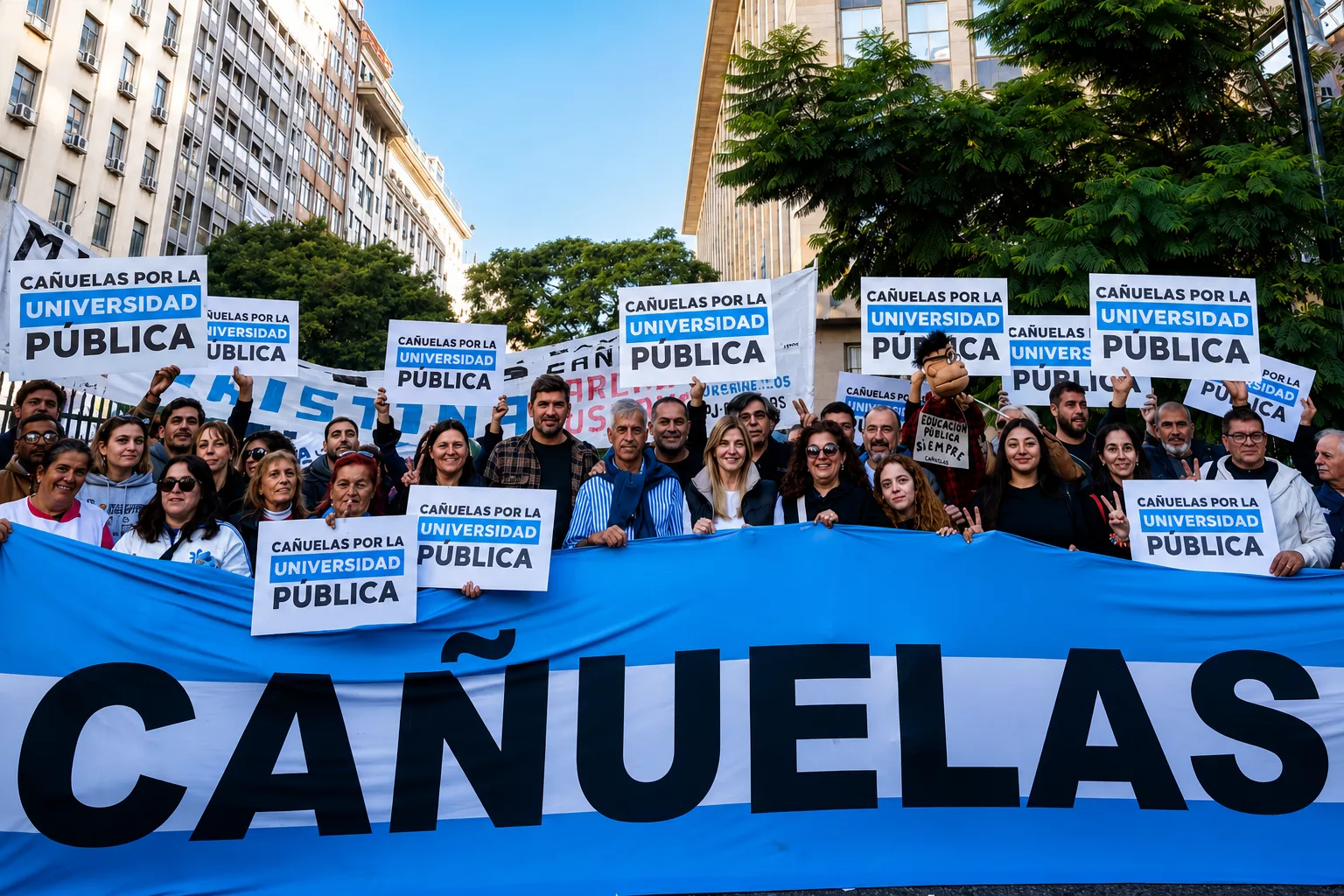 Cañuelas se sumó a la marcha en defensa de la universidad pública.
