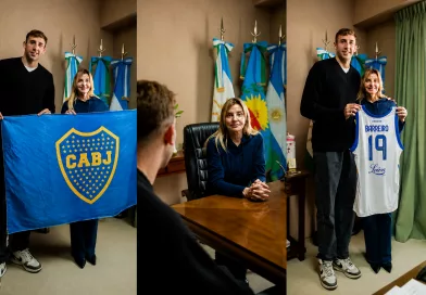 Orgullo cañuelense: Marisa Fassi recibió a Agustín “Pipi” Barreiro, campeón de América con Boca.