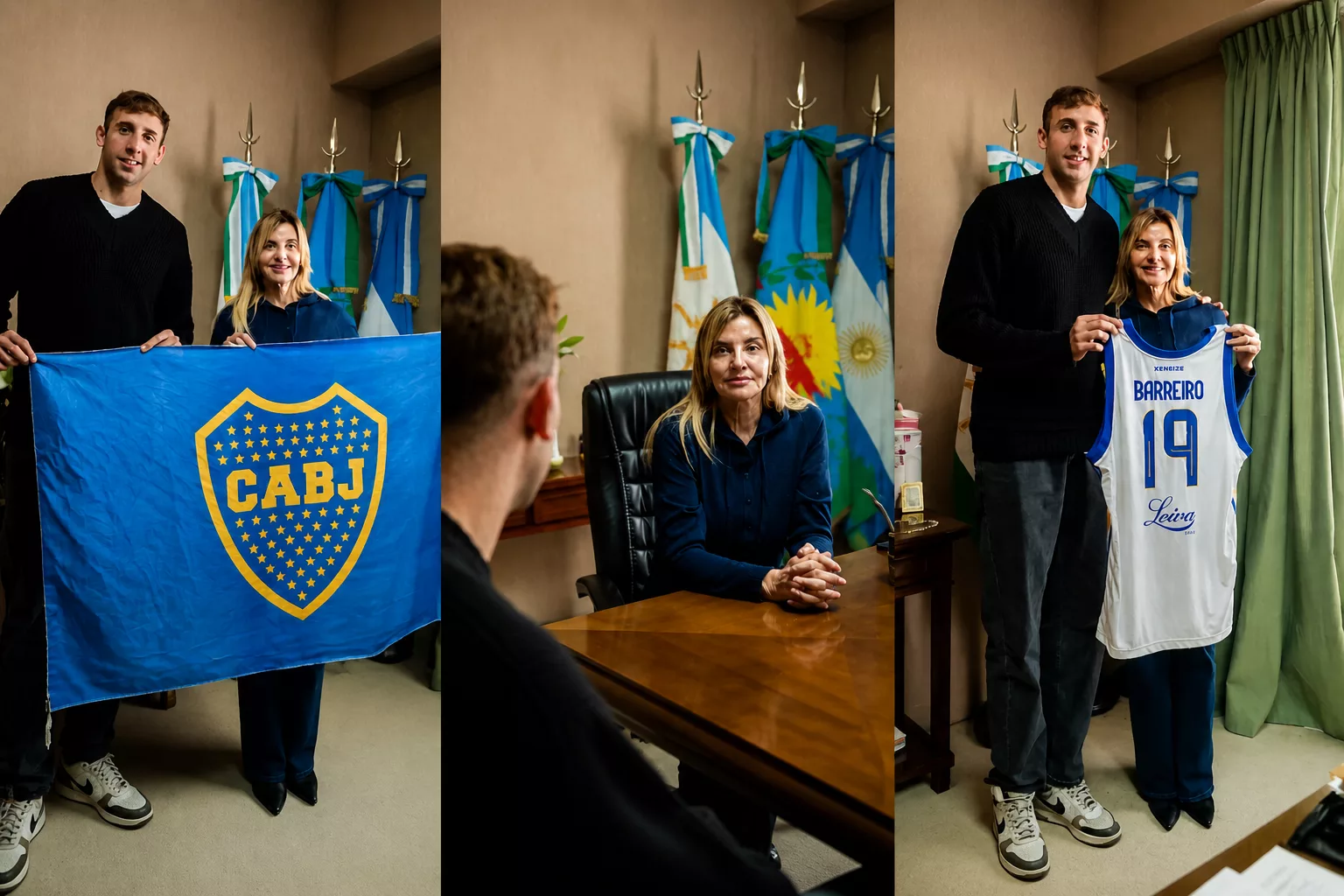 Orgullo cañuelense: Marisa Fassi recibió a Agustín “Pipi” Barreiro, campeón de América con Boca.