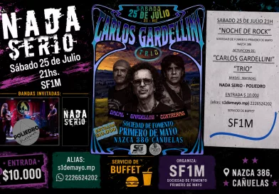 Noche de Rock en la Sociedad de Fomento Primero de Mayo: tres bandas para una velada a puro sonido. Noche de Rock en la Sociedad de Fomento Primero de Mayo: tres bandas para una velada a puro sonido.