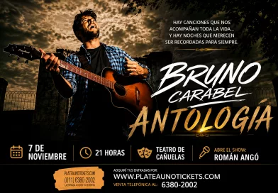 Bruno Carabel presentará «Antología», un recorrido por su historia musical en el Teatro Cañuelas.