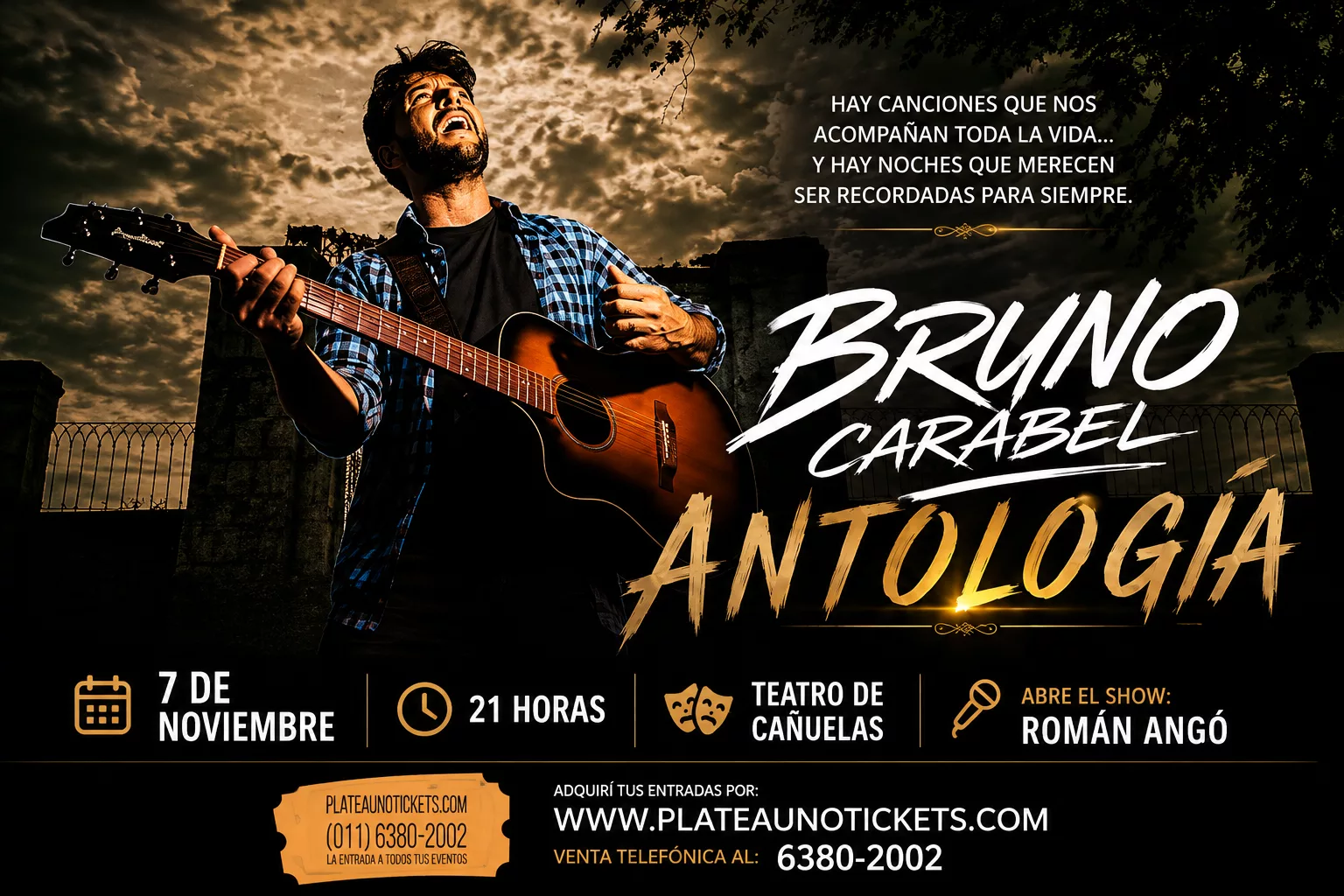 Bruno Carabel presentará «Antología», un recorrido por su historia musical en el Teatro Cañuelas. Bruno Carabel presentará «Antología», un recorrido por su historia musical en el Teatro Cañuelas.
