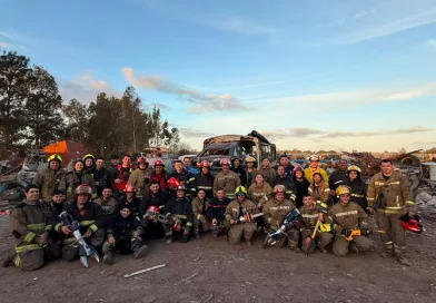 Cañuelas fue sede de jornadas regionales de capacitación y prácticas para bomberos.