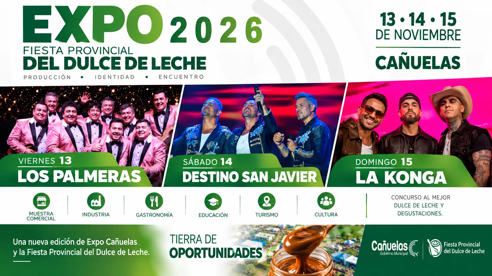 Expo Cañuelas 2026 y Fiesta Provincial del Dulce de Leche: tres días de producción, gastronomía y grandes espectáculos. Expo Cañuelas 2026 y Fiesta Provincial del Dulce de Leche: tres días de producción, gastronomía y grandes espectáculos.