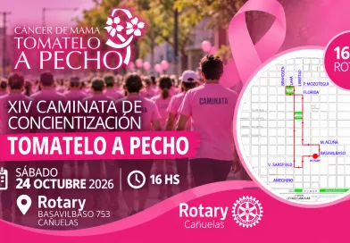 Cañuelas se viste de rosa: Rotary realizará la XIV Caminata “Tomátelo a Pecho” Cañuelas se viste de rosa: Rotary realizará la XIV Caminata “Tomátelo a Pecho”